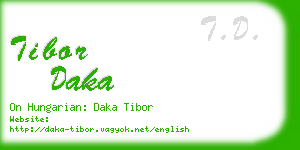 tibor daka business card